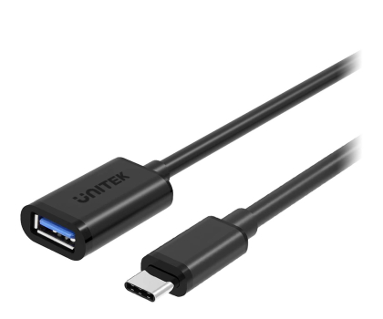 Kabel UNITEK ADAPTER USB TYP-C - USB A, M/F 0,2M Y-C476BK